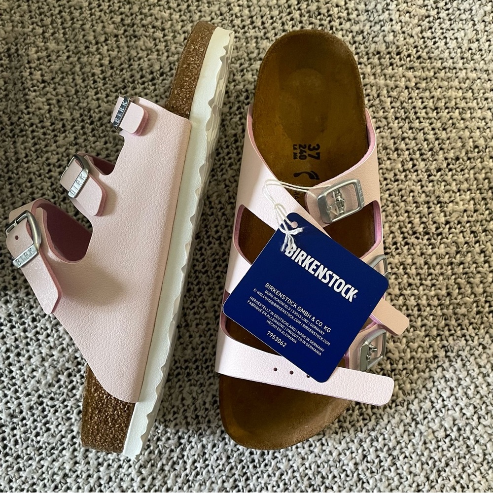 BRAND NEW Florida fresh dusty rose Birkenstocks !